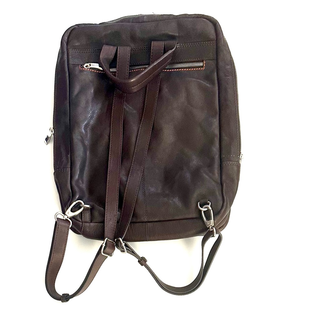 GIANNI CONTI - BROWN LEATHER BACKPACK - Picture 3 of 14